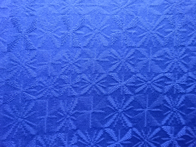  抽象模様織出し一ツ紋色無地着物